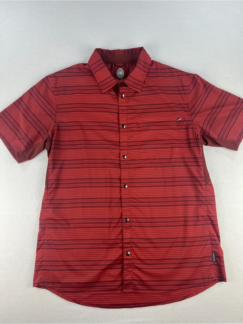 Club Ride Apparel Red Striped Short-Sleeve Button-Down Shirt